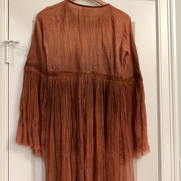 NWT Free People / Brenda Knight Kimono Duster Maxi Shirt Topper Size XS Z294-13 - Picture 11 of 12